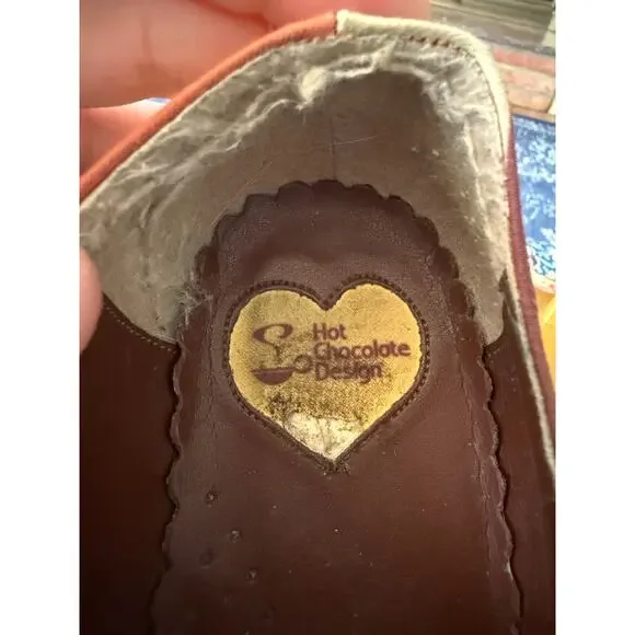 Hot Chocolate Design Mary Jane Heel Shoes 1970s Mod Floral Print Sz. 39 - Picture 4 of 10